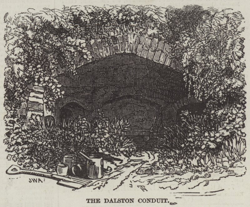 Le dernier des anciens conduits de Londres, à Dalston, dans la paroisse de Hackney - English School