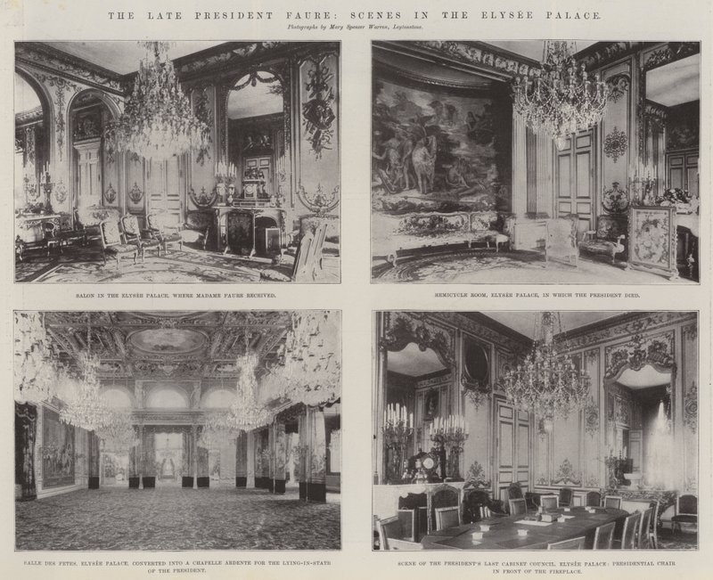 Le défunt Président Faure, Scènes au Palais de l