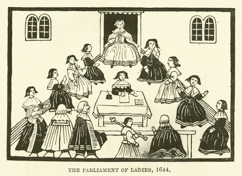 Le parlement des dames, 1644 - English School