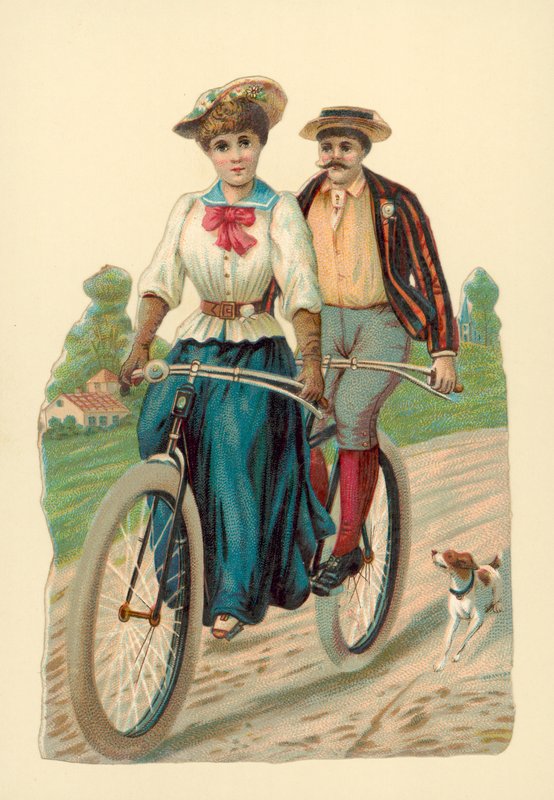 Femme et homme sur un tandem - English School