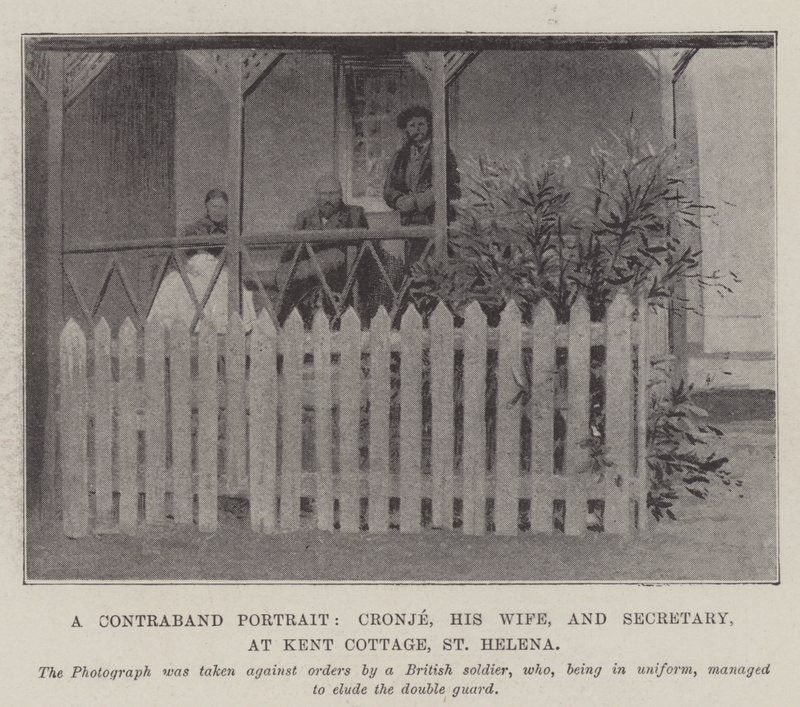 Portrait clandestin, Cronje, sa femme et son secrétaire, à Kent Cottage, Sainte-Hélène - English Photographer