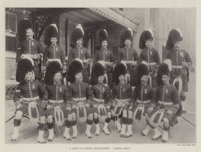 Un groupe de Gordon Highlanders, les garçons de Dargai - English Photographer