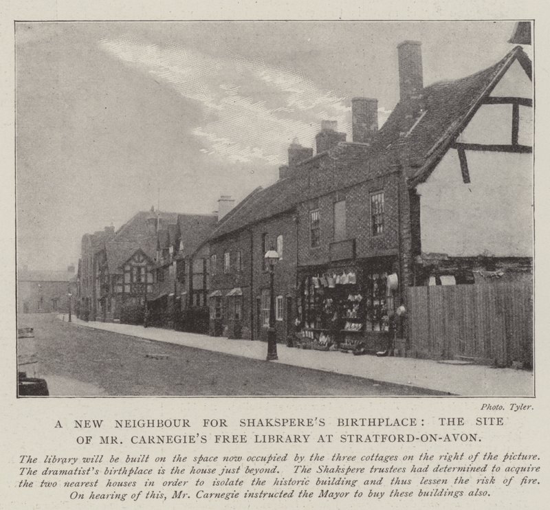 Un nouveau voisin pour le lieu de naissance de Shakespeare, le site de la bibliothèque gratuite de M. Carnegie à Stratford-on-Avon - English Photographer