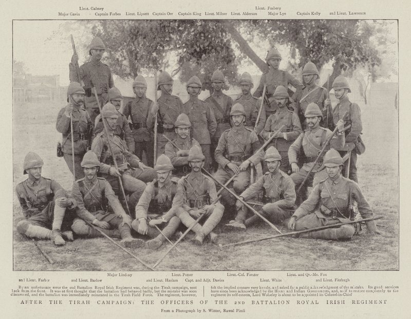 Après la campagne de Tirah, les officiers du 2e bataillon du régiment royal irlandais - English Photographer