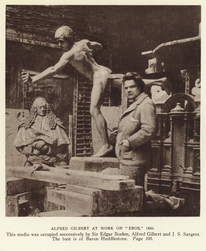 Alfred Gilbert, sculpteur anglais travaillant sur Eros - English Photographer
