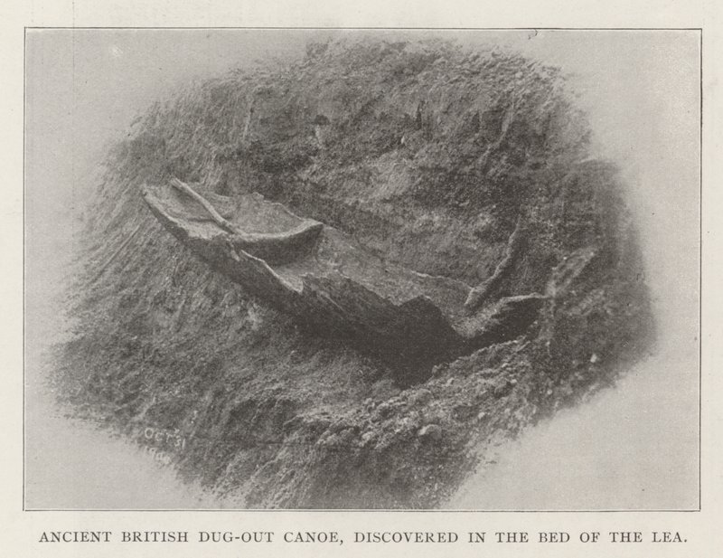 Ancienne pirogue britannique, découverte dans le lit de la Lea - English Photographer