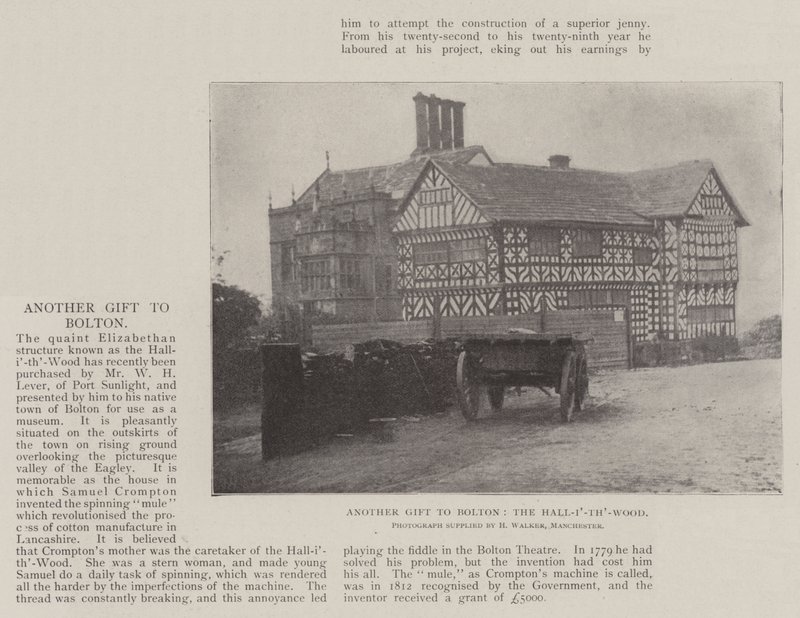 Un autre cadeau à Bolton, le Hall-i-th-Wood - English Photographer