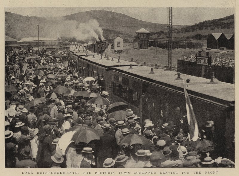 Renforts boers, le commando de la ville de Pretoria partant pour le front - English Photographer