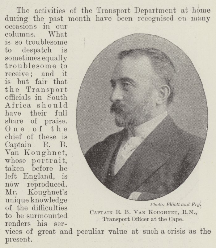 Capitaine E B Van Koughnet, RN, officier de transport au Cap - English Photographer