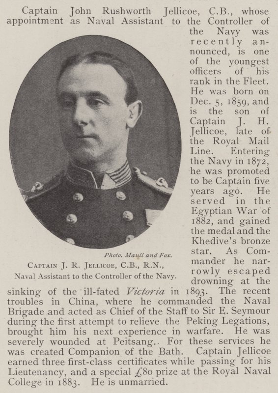 Capitaine J R Jellicoe, CB, RN, assistant naval au contrôleur de la marine - English Photographer