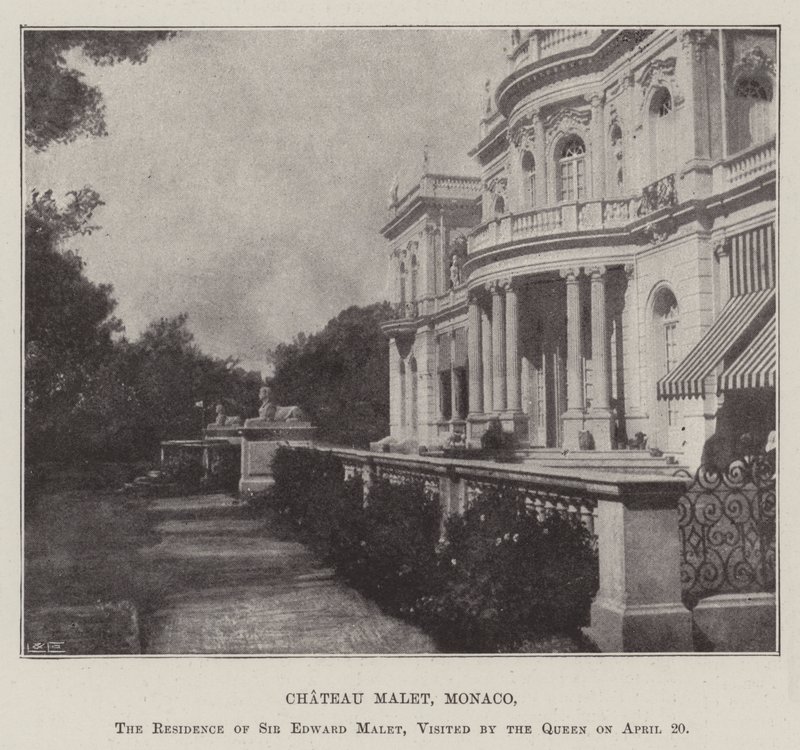 Château Malet, Monaco, la résidence de Sir Edward Malet, visitée par la Reine le 20 avril - English Photographer