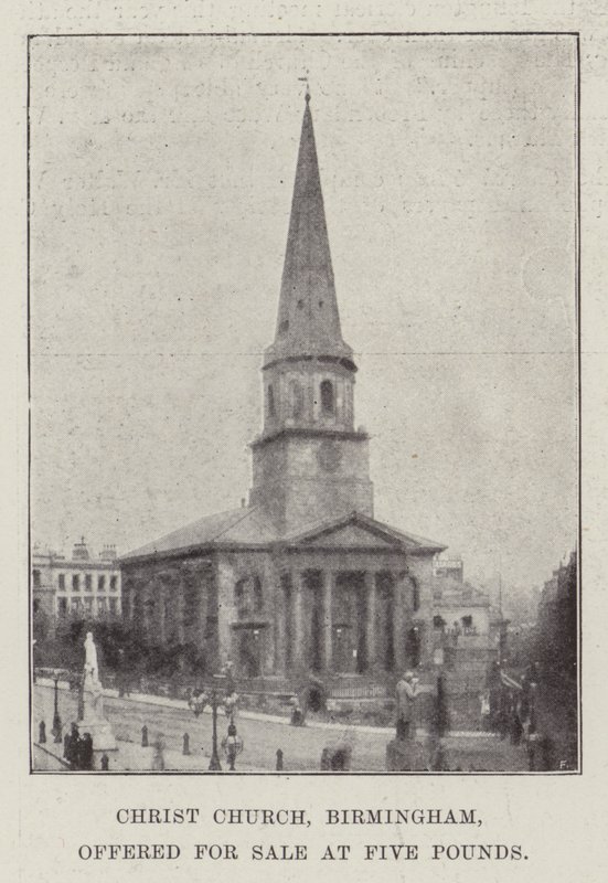 Église du Christ, Birmingham, offerte à la vente pour cinq livres - English Photographer