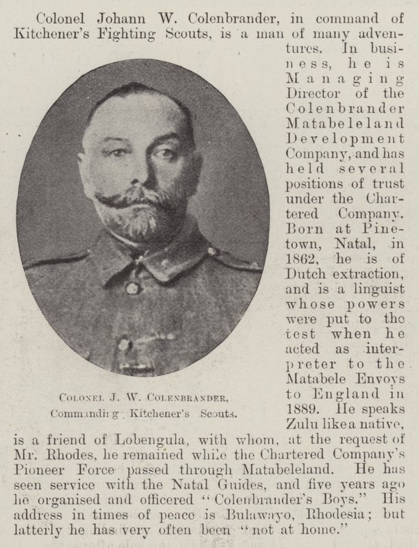 Colonel J W Colenbrander, commandant les éclaireurs de Kitchener - English Photographer