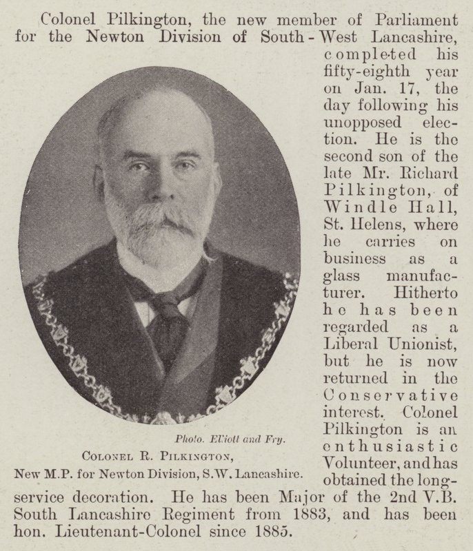Colonel R Pilkington, nouveau député de la division de Newton, SW Lancashire - English Photographer