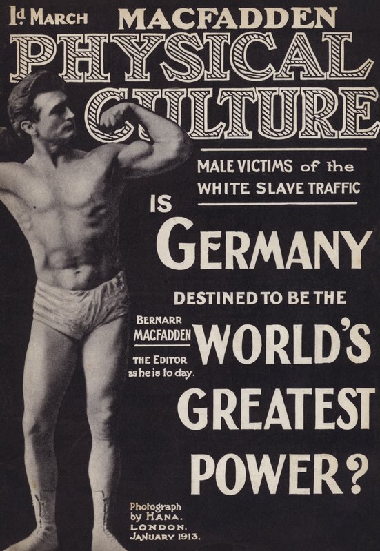 Couverture du magazine Physical Culture, janvier 1913 - English Photographer