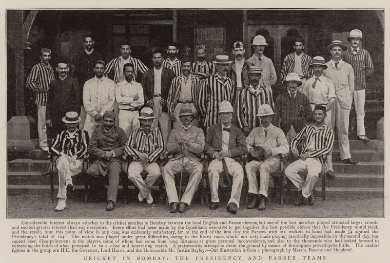 Le Cricket à Bombay, les Équipes de la Présidence et des Parsis - English Photographer