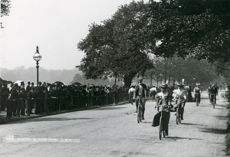 Cyclisme à Hyde Park, vers 1895 - English Photographer