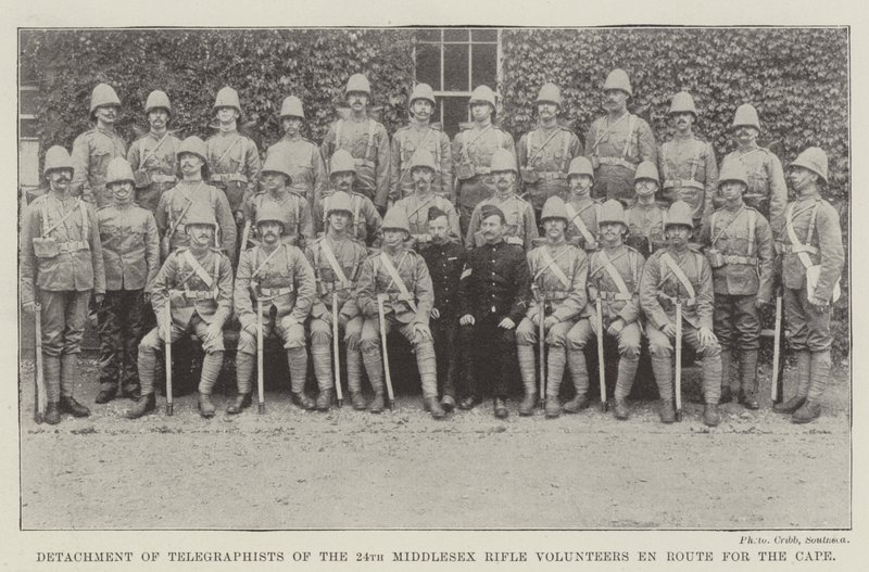 Détachement de télégraphistes des 24e volontaires de fusiliers du Middlesex en route pour le Cap - English Photographer