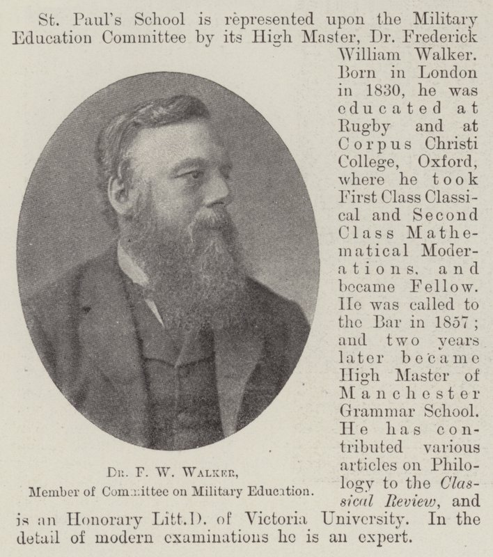 Dr F W Walker, membre du comité sur l