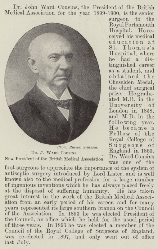 Dr J Ward Cousins, nouveau président de l
