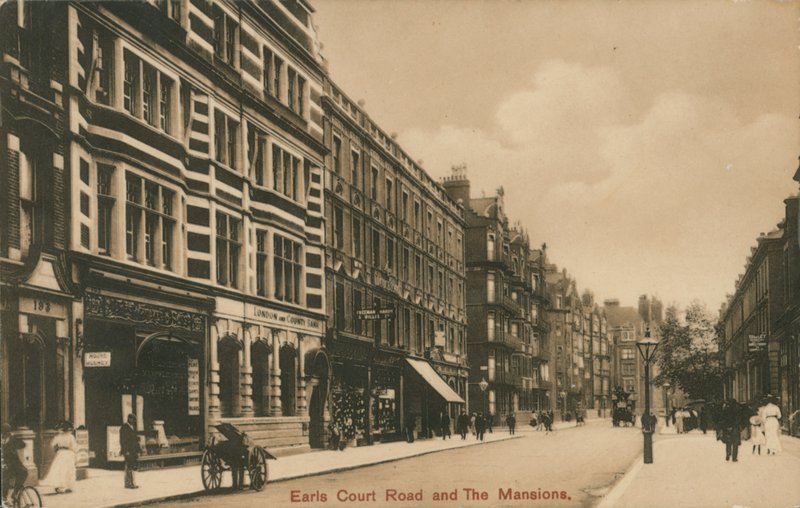 Earls Court Road et Les Mansions, Londres - English Photographer