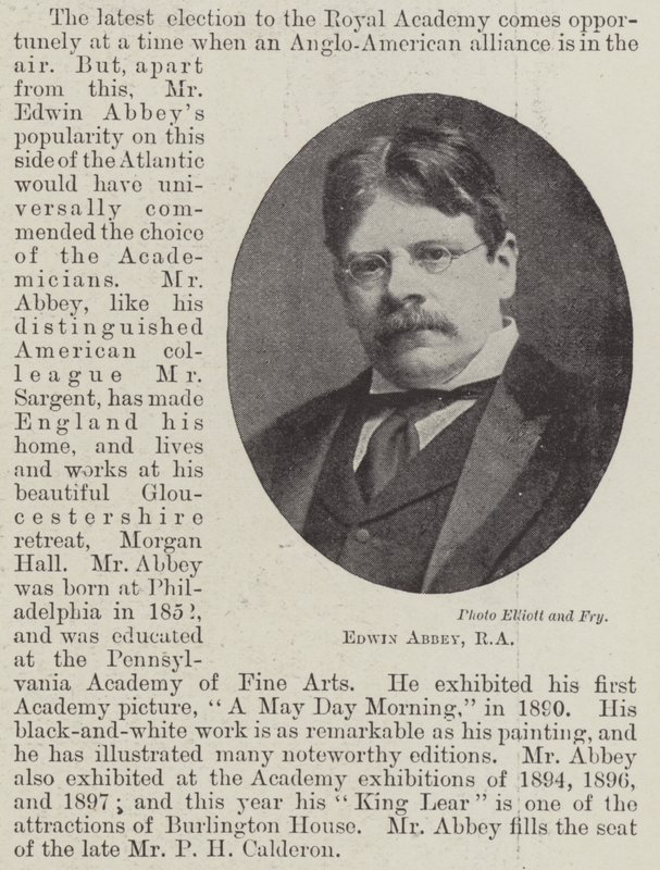 Edwin Abbey, RA - English Photographer