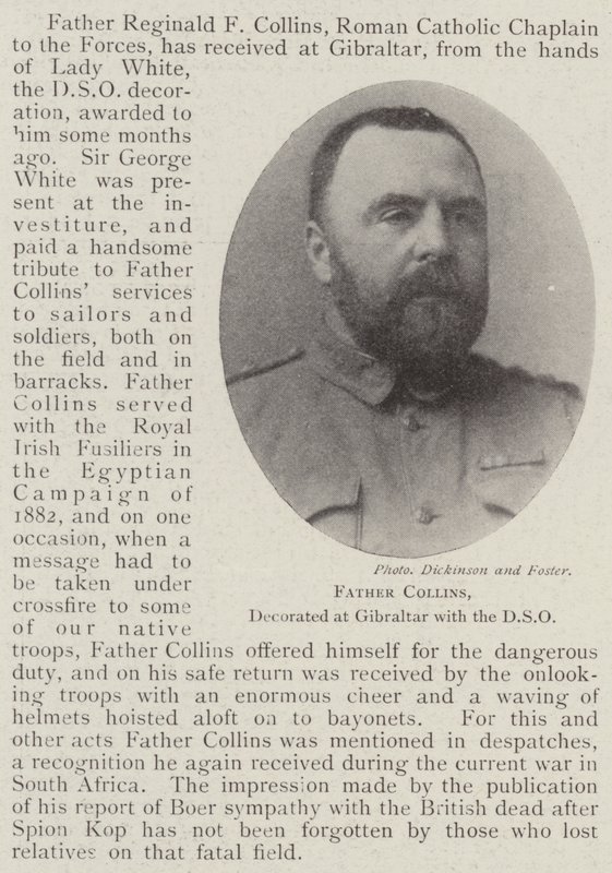 Père Collins, décoré à Gibraltar avec le DSO - English Photographer
