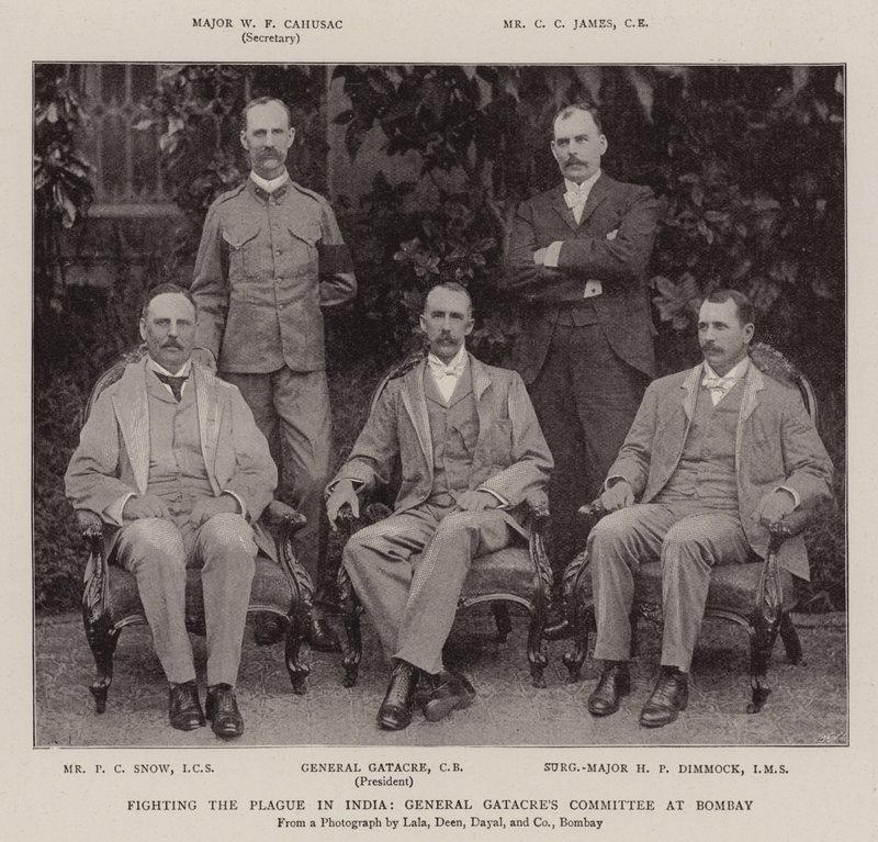 Lutte contre la peste en Inde, le comité du général Gatacre à Bombay - English Photographer