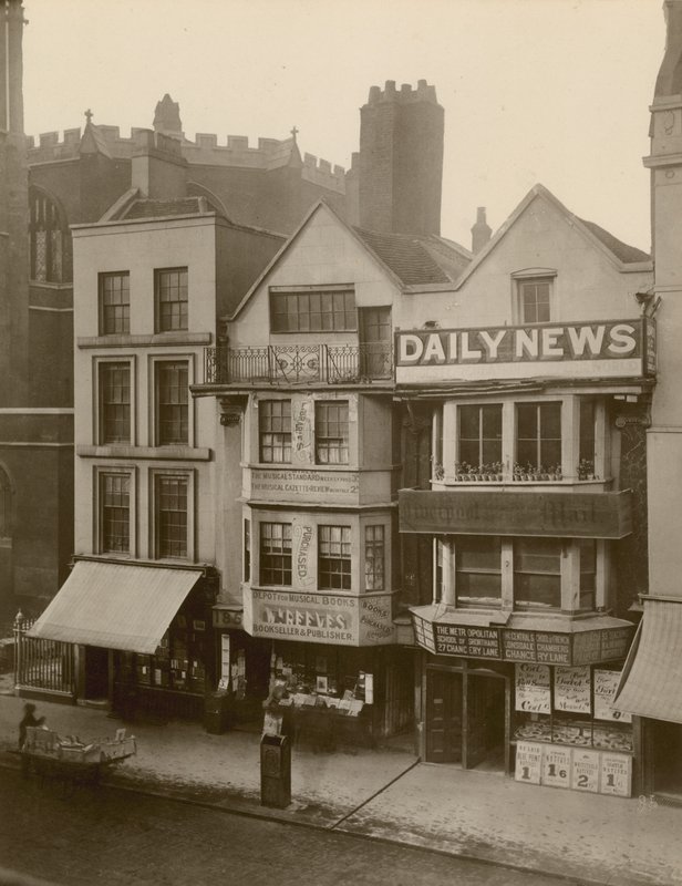 Fleet Street, Londres ; côté nord avec 184-186 Fleet Street - English Photographer