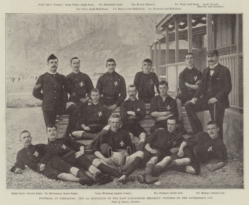Football à Gibraltar, le 2e bataillon du régiment d