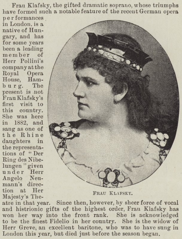 Frau Klafsky - English Photographer