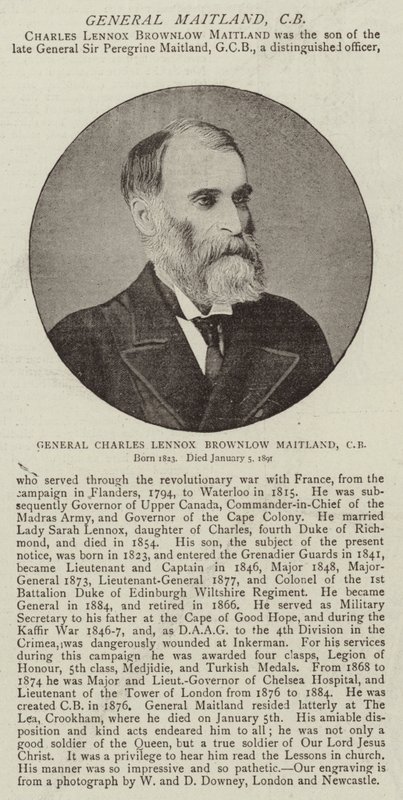 Général Charles Lennox Brownlow Maitland, CB - English Photographer