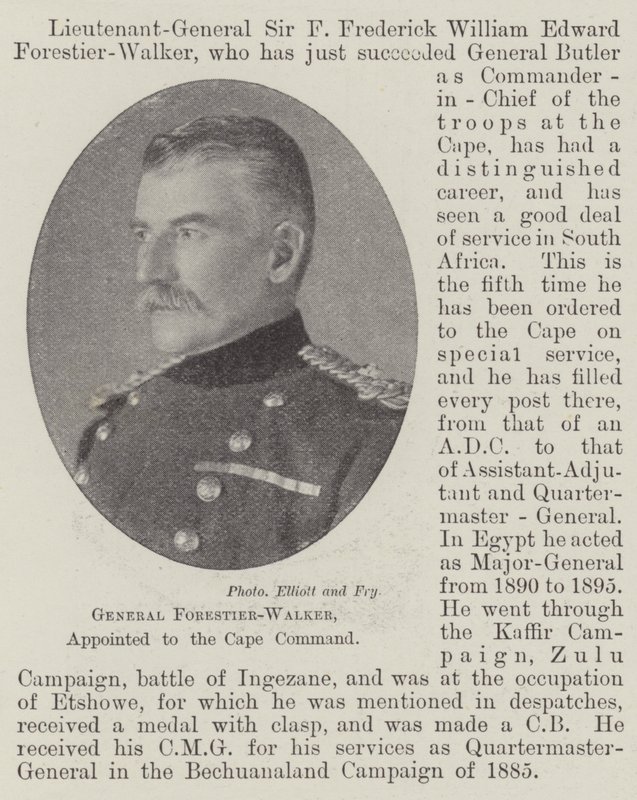 Général Forestier-Walker, nommé au commandement du Cap - English Photographer