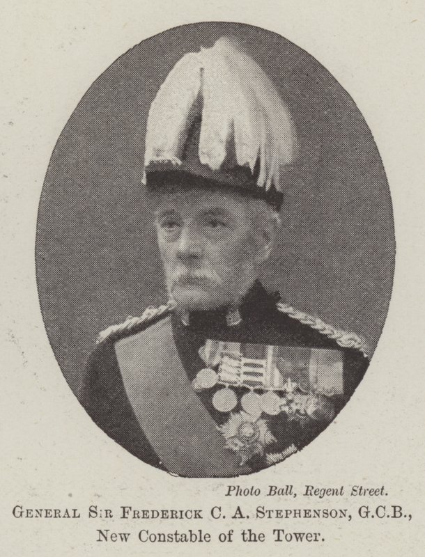 Le général Sir Frederick C A Stephenson, GCB, nouveau connétable de la Tour - English Photographer