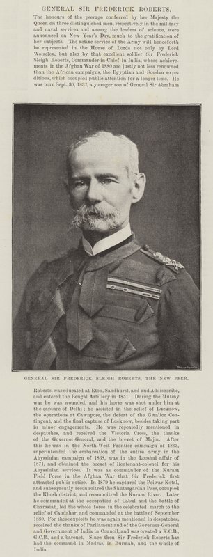 Général Sir Frederick Sleigh Roberts, le nouveau pair - English Photographer