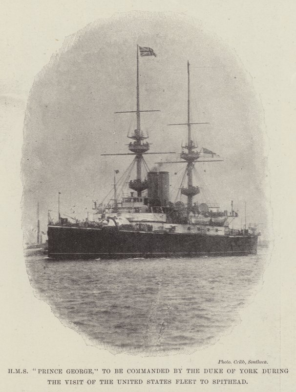 HMS Prince George, commandé par le Duc d