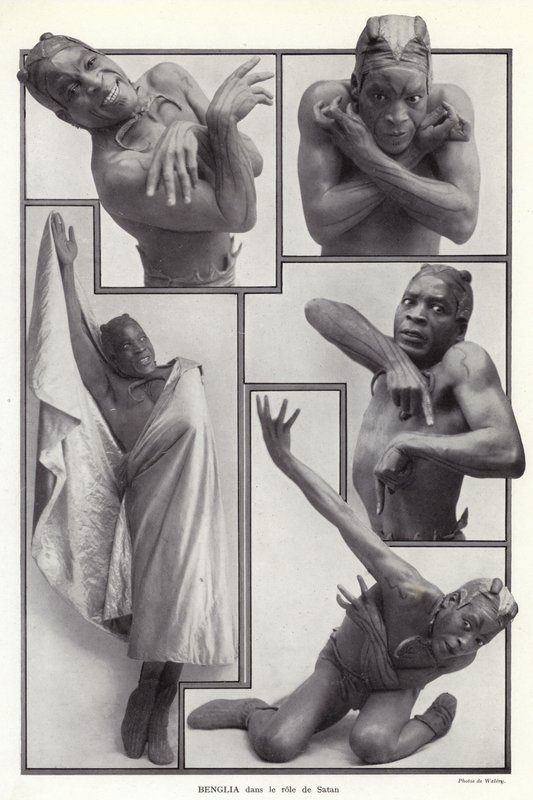 Habib Benglia, danseur et acteur français né en Algérie dans le rôle de Satan dans Un Soir de Folie aux Folies Bergère, Paris - English Photographer