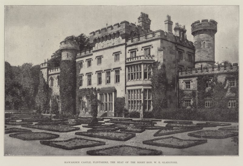 Château de Hawarden, Flintshire, résidence du très honorable W E Gladstone - English Photographer