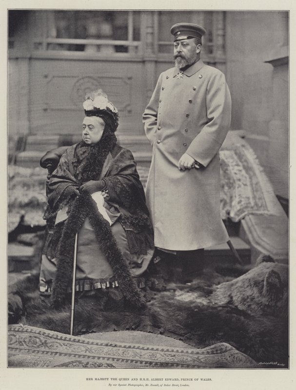 Sa Majesté la Reine et SAR Albert Edward, Prince de Galles - English Photographer