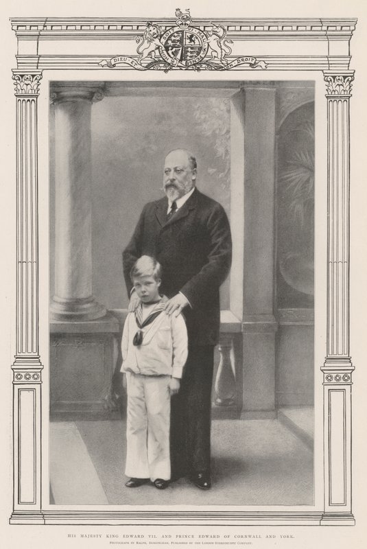 Sa Majesté le roi Édouard VII et le prince Édouard de Cornouailles et d