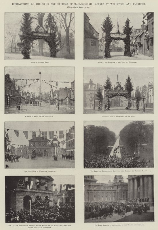 Retour à la maison du duc et de la duchesse de Marlborough, scènes à Woodstock et Blenheim - English Photographer