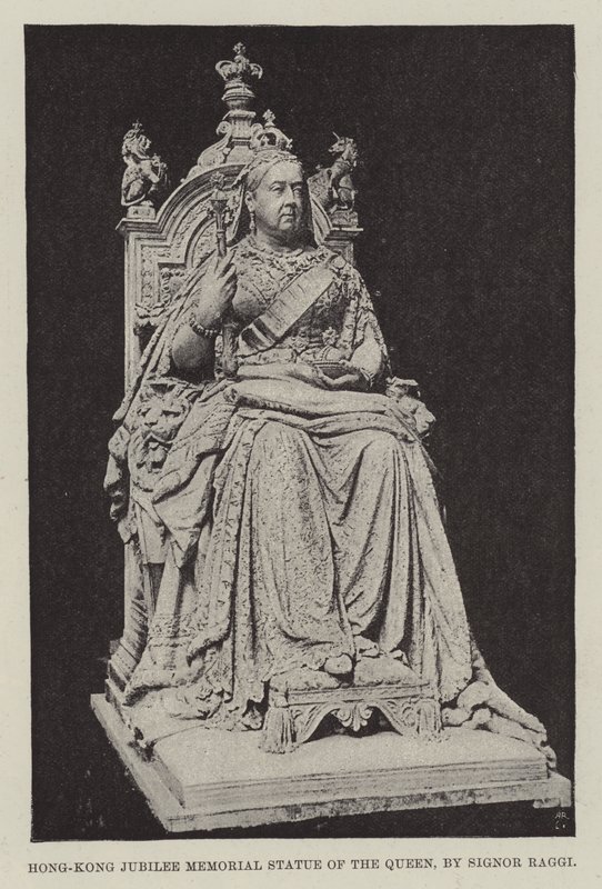 Statue commémorative du jubilé de Hong-Kong de la reine, par Signor Raggi - English Photographer