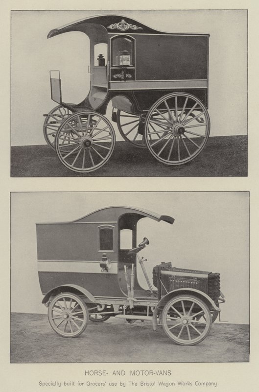 Cheval et camions à moteur (photo n/b) - English Photographer