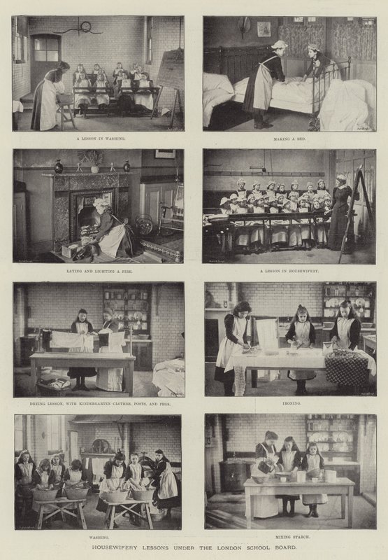 Leçons de ménage sous le London School Board - English Photographer