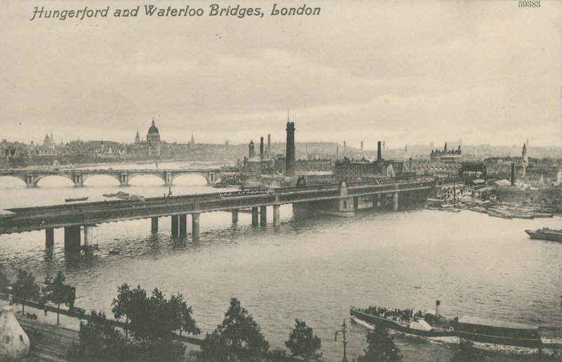 Ponts de Hungerford et Waterloo, Londres - English Photographer