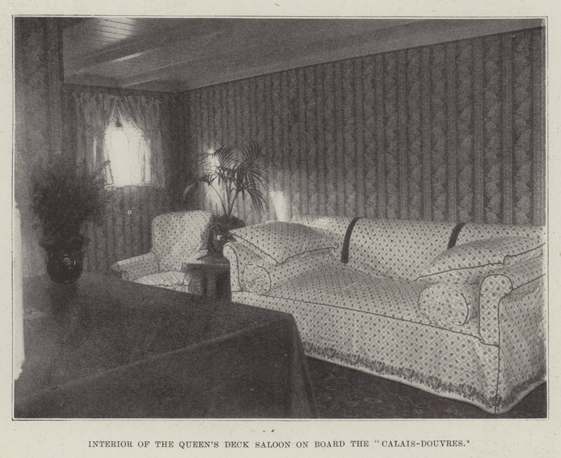 Intérieur du salon de pont de la reine à bord du Calais-Douvres - English Photographer