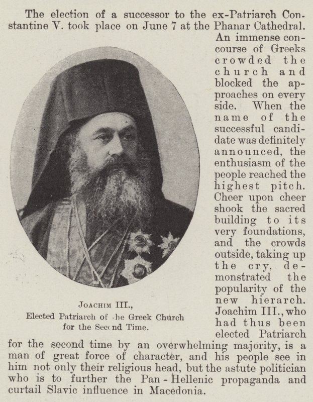 Joachim III, élu patriarche de l