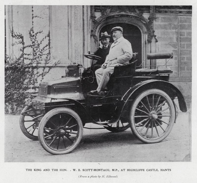Roi Édouard VII avec le député W. E. Scott-Montagu, au château de Highcliffe, Hampshire - English Photographer