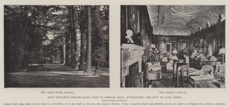 La prochaine visite du roi Édouard à Gopsall Hall, Atherstone, la résidence de Lord Howe - English Photographer