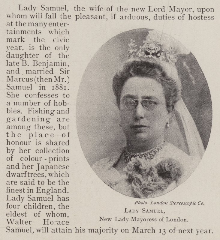 Lady Samuel, nouvelle lady-mairesse de Londres - English Photographer